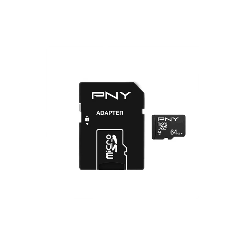 PNY performance Plus 64GB - Micro SDHC + Adapter Memory card (MicroSD)