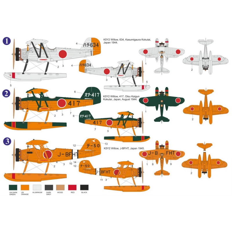 Yokosuka K5Y2 'Float Willow' re-release, ex-Valom, new decals Airplane model kit