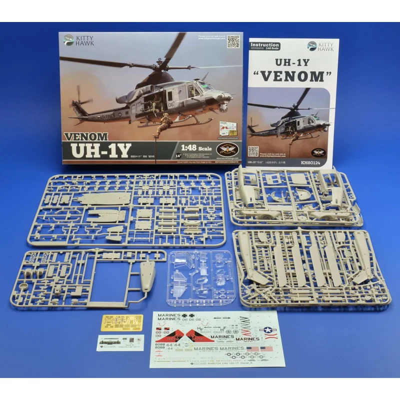 UH-1Y VENOM helicopter plastic model Kitty Hawk Model