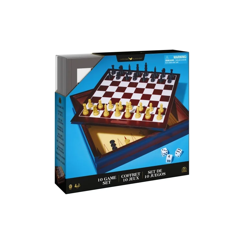 Spin Master - 10 Games Set Blue Chess game 