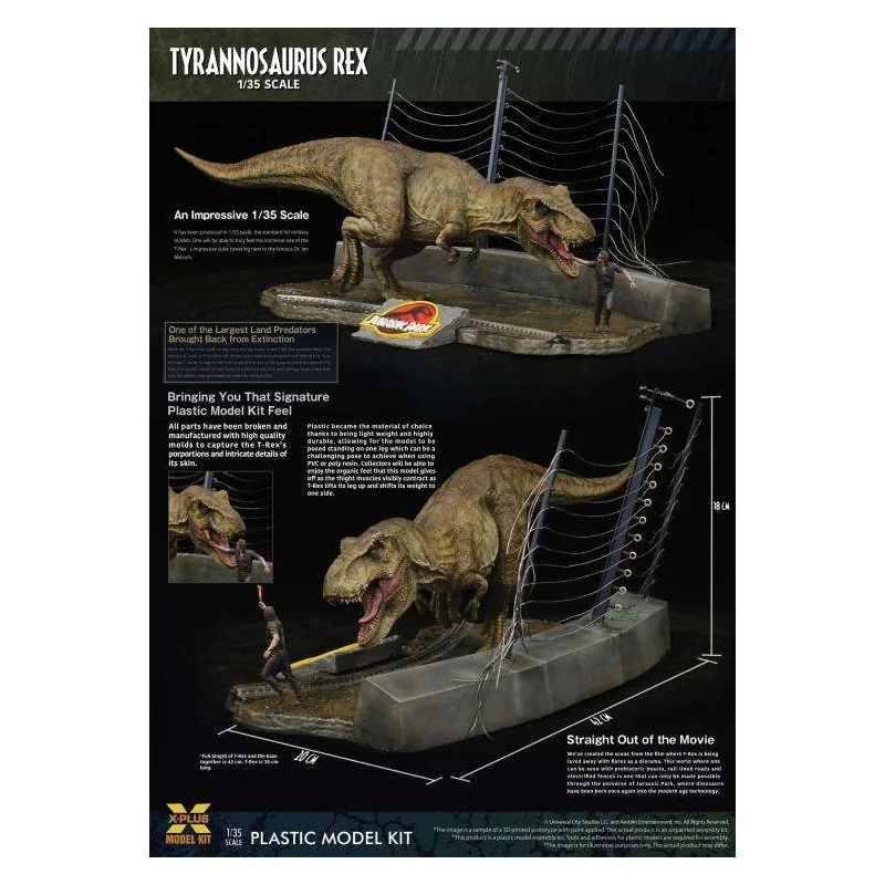 Jurassic Park T-rex 1/35 Mkit Re-run Pop culture : Manga model kit