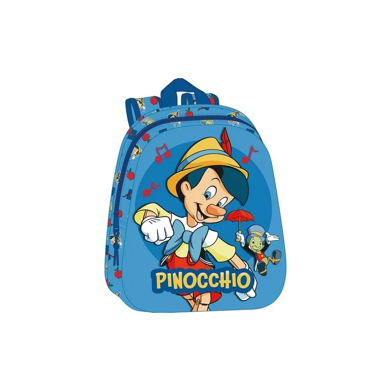 3D Backpack - 33 x 27 x 10 cm - Pinocchio - Disney 