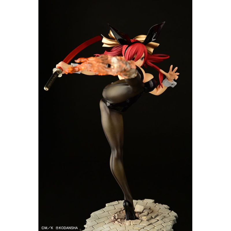 Fairy Tail statuette 1/6 Erza Scarlet High Kick Black Bunny Ver. 37cm