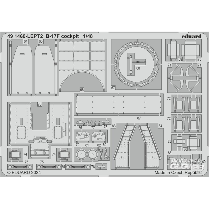 B-17F regular nose PART I Superdetail kit for airplanes