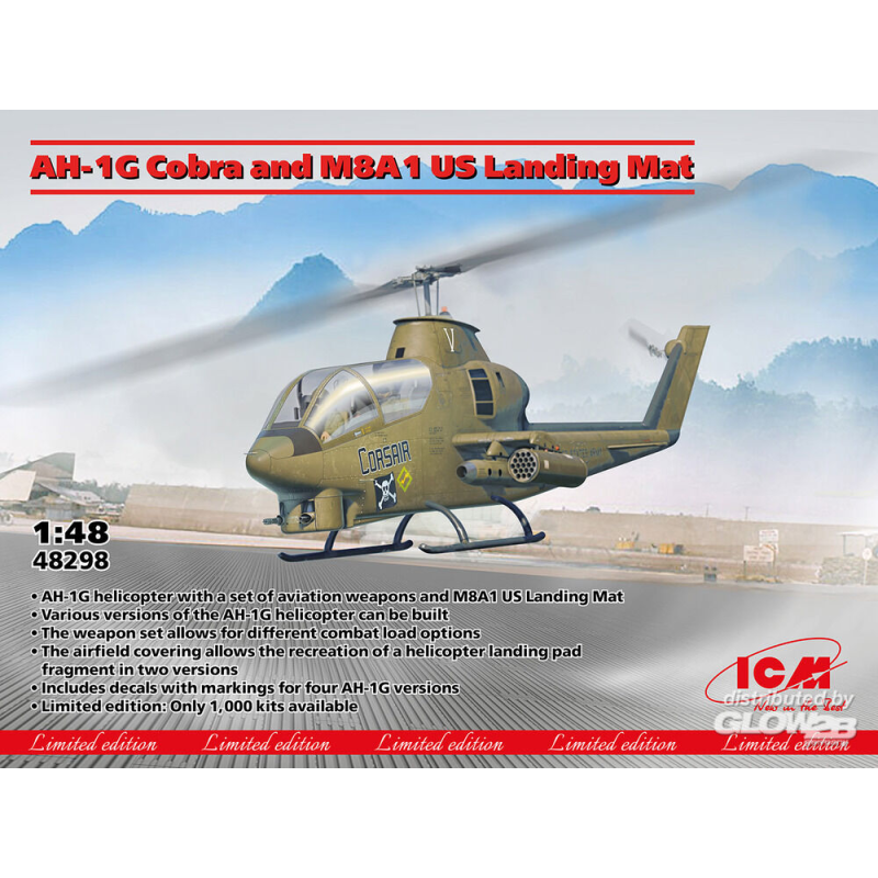 AH-1G Cobra and M8A1 US Landing Mat LIMITED EDITION! Model kit 