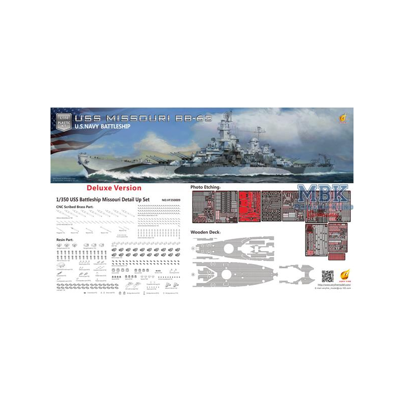 U.S. Navy Battleship BB-63 USS MISSOURI-Deluxe Kit Model kit 