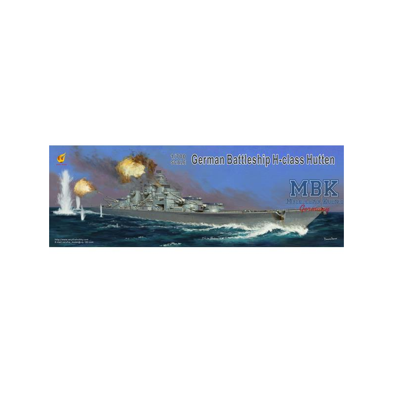 German Battleship H-Class HUTTEN-Deluxe Kit Model kit 