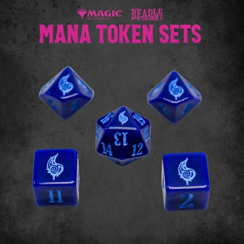 BNG032002 Magic the Gathering Dice and Token Pack Blue Mana