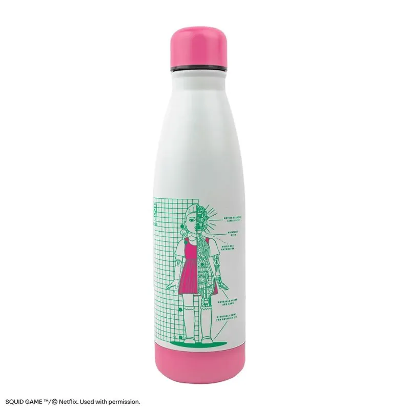 Squid Game Insulated Bottle Young-hee Blue & White Print Kitchenware