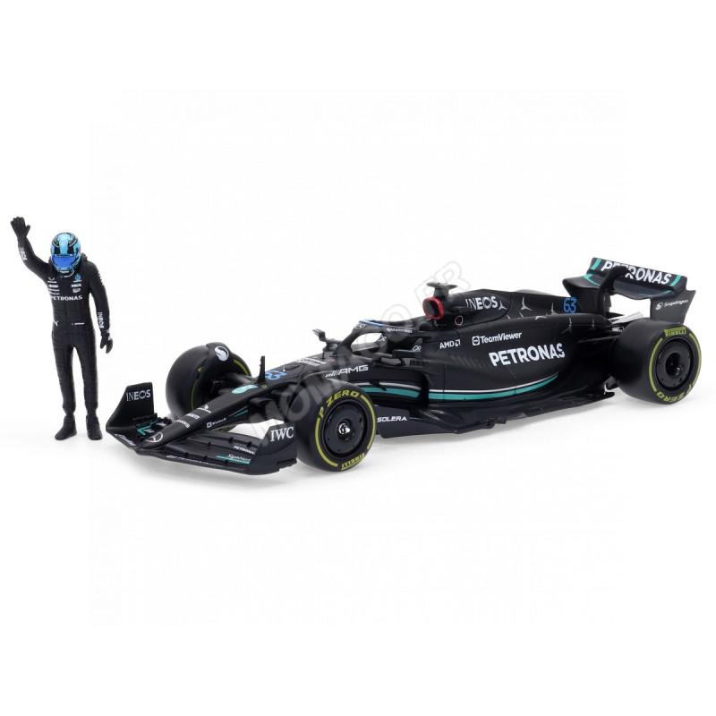 MERCEDES GP F1 W14 TEAM MERCEDES-AMG PETRONAS 63 GEORGE RUSSEL 2023 WITH DRIVER Die-cast 