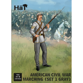 ACW Marching set 1 molded in Light gray color like ACW Confederates Figure 