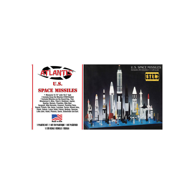 Educational plastic model US SPACE MISSILES 1:128 Spacecraft model kit