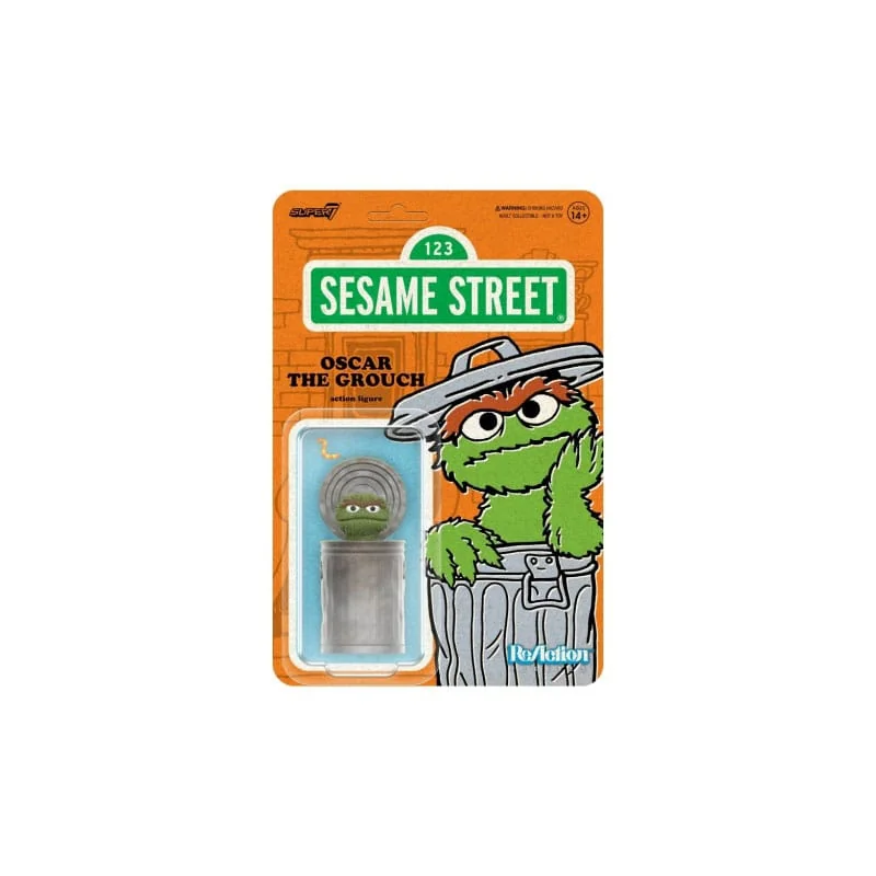 1, Sesame Street ReAction Wave 02 Oscar the Grouch Figure 10 cm Figurine 