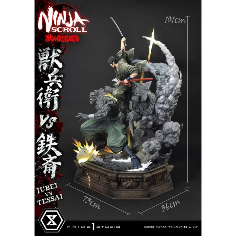 Ninja Scroll statuette Ultimate Premium Masterline Series 1/4 Jubei Versus Testa 101 cm