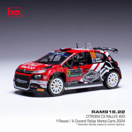 CITROEN C3 RALLY 2 20 ROSSEL/DUNAND WRC RALLY MONTE-CARLO 2024 Die-cast 