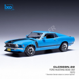 FORD MUSTANG BOSS 302 1970 BLUE Die-cast 