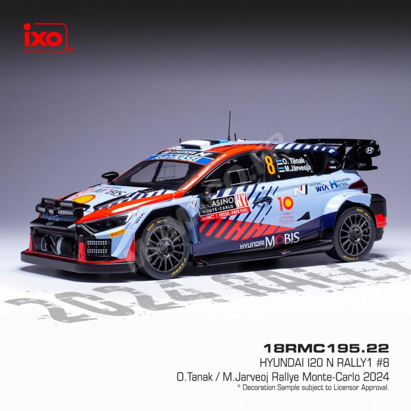 HYUNDAI I20 N RALLY 1 1 TANAK/JARVEOJA WRC RALLYE MONTE CARLO 2024 Die-cast 