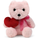 Plush toy WP MERCHANDISE Bear Ellie with a heart 21cm 