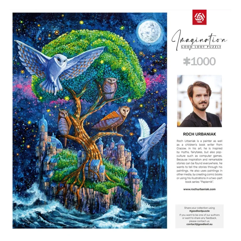 Roch Urbaniak puzzle Imagination Owl Island / Wyspa Sów (1000 pieces) Jigsaw puzzle