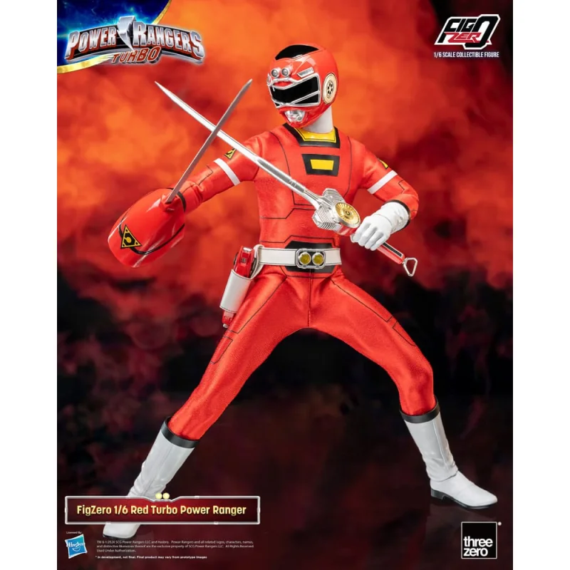 Power Rangers Turbo Figure FigZero 1/6 Red Turbo Power Ranger 30 cm ThreeA Toys