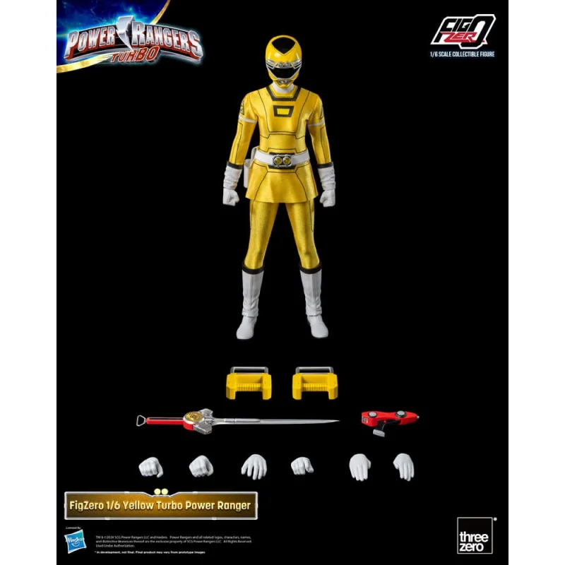 Power Rangers Turbo Figure FigZero 1/6 Yellow Turbo Power Ranger 30 cm Figure