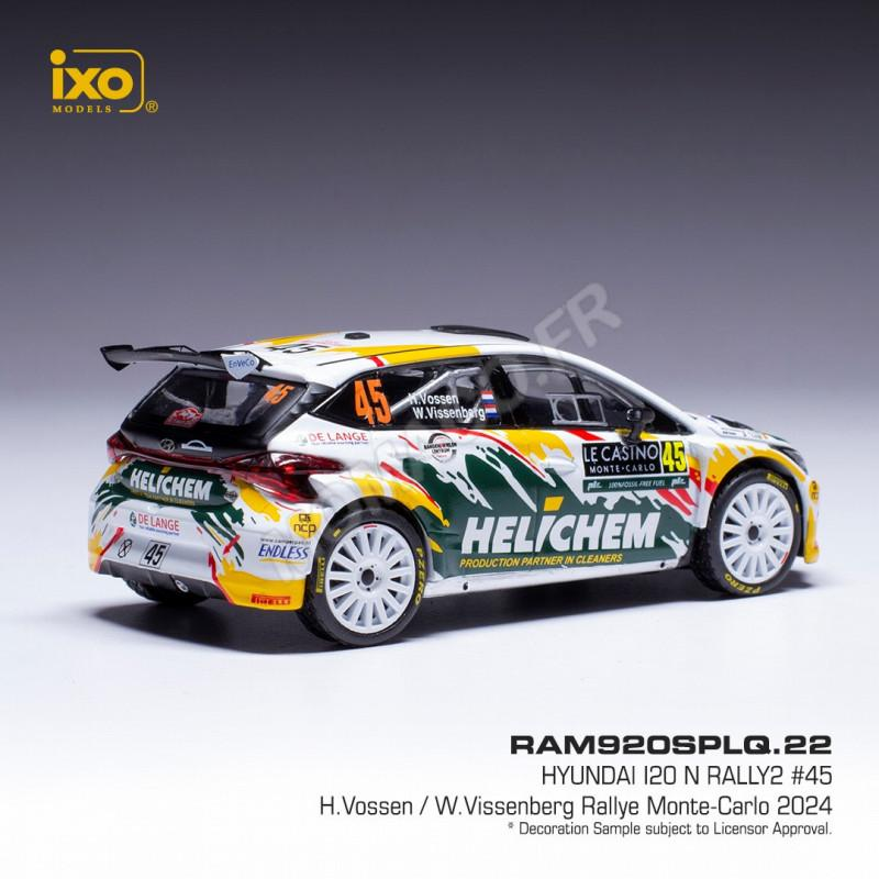 HYUNDAI I20 N RALLYE 2 45 VOSSEN/VISSENBERG WRC RALLYE MONTE-CARLO 2024 Diecast model car