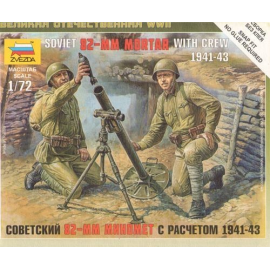 Soviet 82mm Mortar with Crew Historical figure