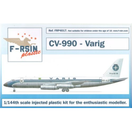 Convair CV-990. Decals Varig, silk-screened decals; Airplane model kit