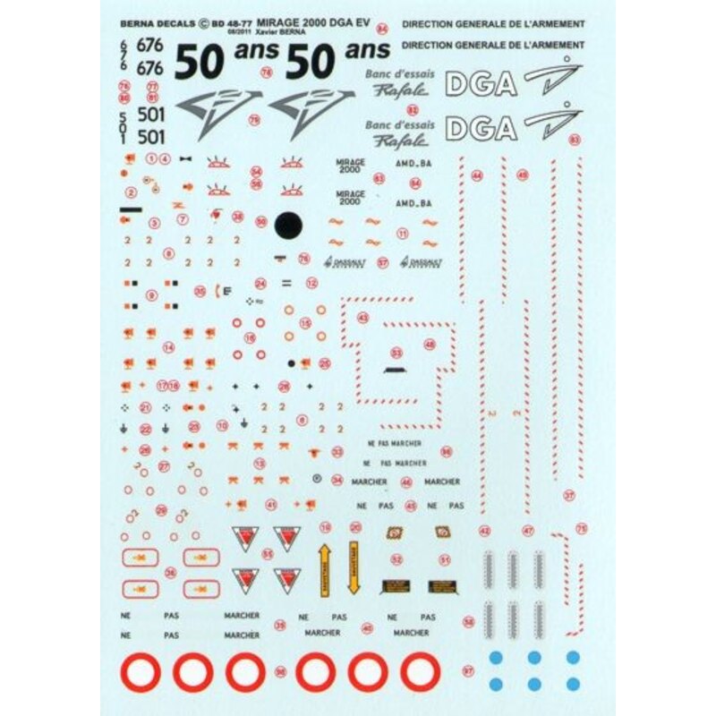 Dassault Mirage 2000 DGA EV (flight trials) : Mirage 2000B N 501 & Mirage 2000D N 676 réf
