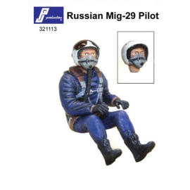 Russian MiG-29 pilot seated in a/c (the kit contains two heads which represent the both types of helmets). This figure is destin