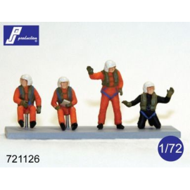 SAR/Search And Rescue helicopter/Westland Sea King crew set (set of 4 figures: pilot, co-pilot, wincher, diver)