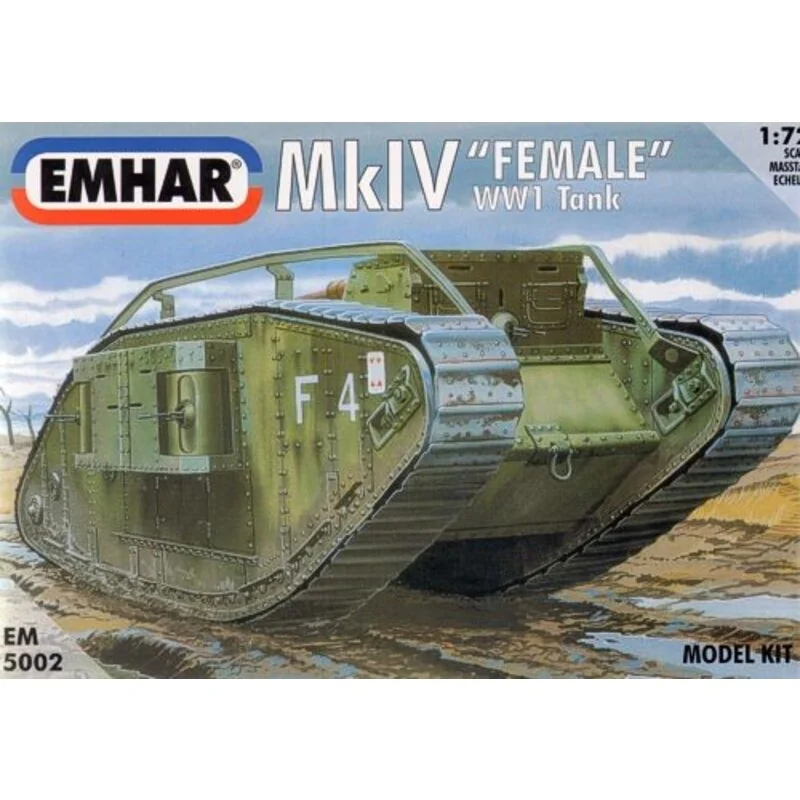 Mk.IV ′Female′ WWI heavy tank Decals: British/captured Germ