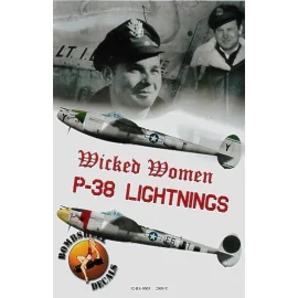 Lockheed P-38 Lightning Wicked Women Pt 1 (2) E6-T 402nd FS, 370th FG Lt Ian B.Mackenzie `Vivacious Virgin II′ with D-Day stripe