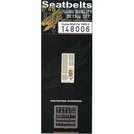 Focke-Wulf Fw 190D-9 seat belts. 2 sets of fabric belts with etched buckles (for Eduard and Tamiya kits)