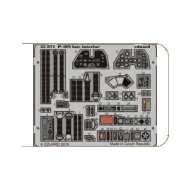 Curtiss P-40N Warhawk late interior (self adhesive) (designed to be assembled with model kits from Hasegawa)