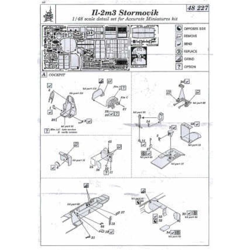 ED48227 Ilyushin IL-2M3 Stormovik (designed to be assembled with model kits from Accurate Miniatures)