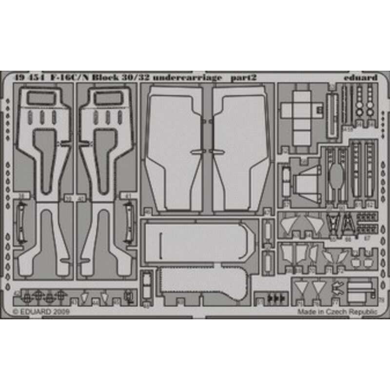 Lockheed Martin F-16C /N Block 30/32 undercarriage PRE-PAINTED IN COLOUR! (designed to be used to be used with Tamiya)