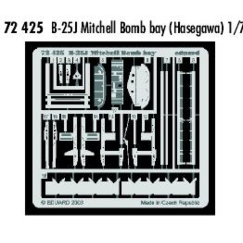 North American B-25J Mitchell bomb bay (designed to be assembled with model kits from Hasegawa)