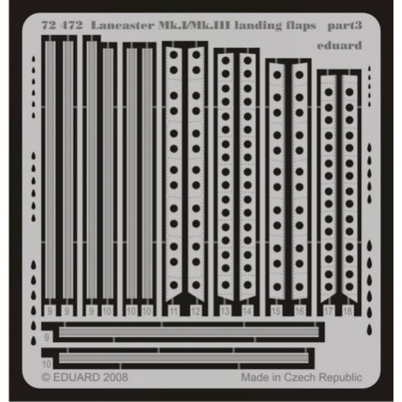 Avro Lancaster Mk.I/III landing flaps (designed to be assembled with model kits from Revell)