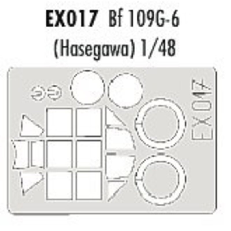 Messerschmitt Bf 109G-6 canopy and wheels (designed to be assembled with model kits from Hasegawa) (made from yellow Kabuki tape