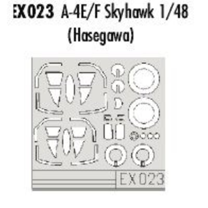 Douglas A-4E/F Skyhawk canopy and wheels (designed to be assembled with model kits from Hasegawa) (made from yellow Kabuki tape 