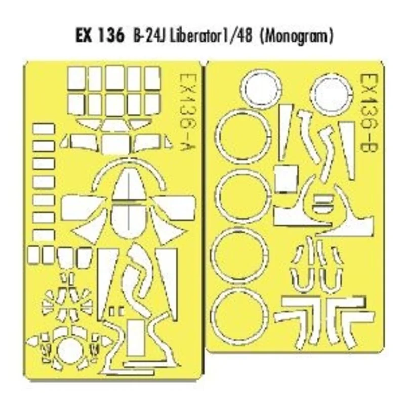 Consolidated B-24J Liberator (designed to be assembled with model kits from Monogram) (made from yellow Kabuki tape produced in 