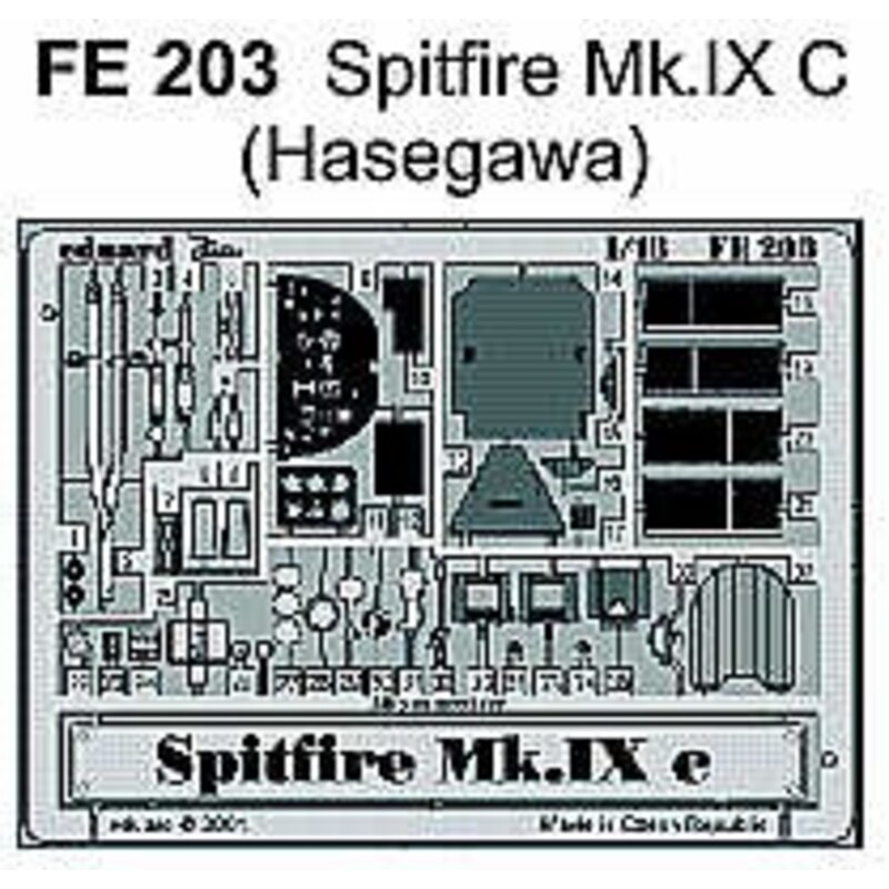 Supermarine Spitfire Mk.IXC PRE-PAINTED IN COLOUR! (designed to be assembled with model kits from Hasegawa) This Zoom set is a s