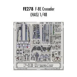 Vought F-8E Crusader PRE-PAINTED IN COLOUR! (designed to be assembled with model kits from Hasegawa) This Zoom set is a simplifi