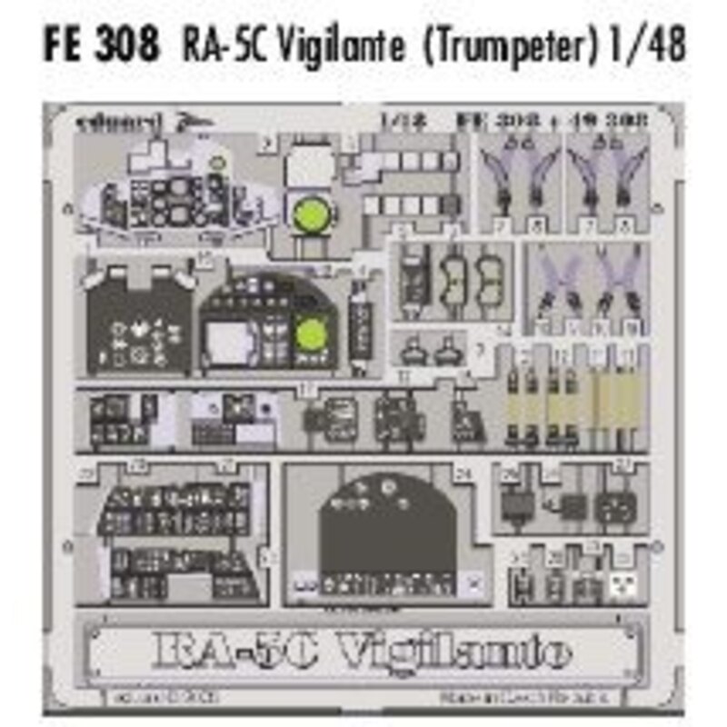 North American RA-5C Vigilante PRE-PAINTED IN COLOUR! (designed to be assembled with model kits from Trumpeter) This Zoom set is