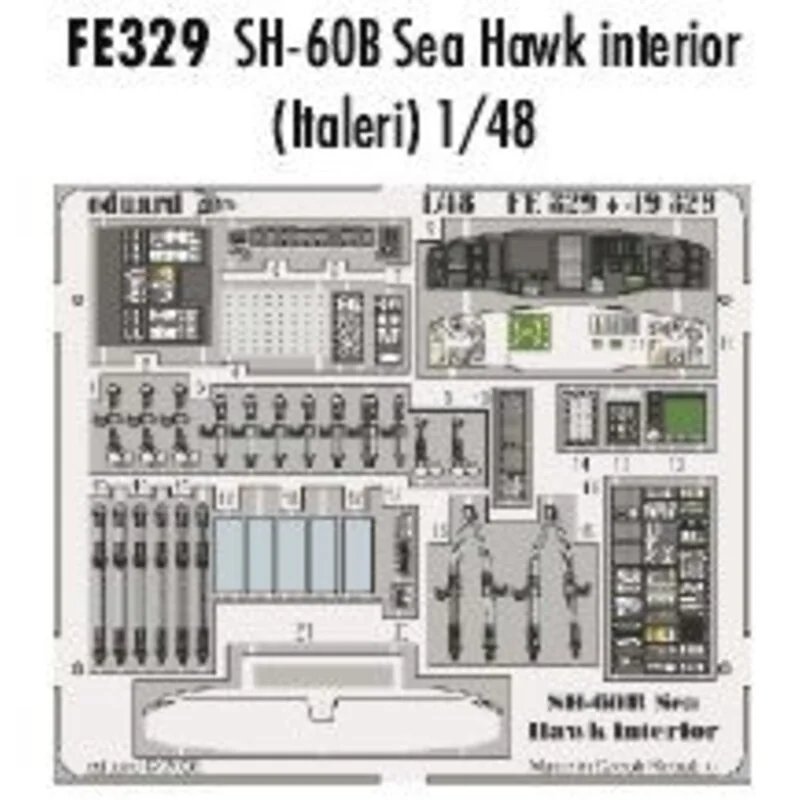 Sikorsky SH-60B Sea Hawk interior PRE-PAINTED IN COLOUR! (designed to be assembled with model kits from Italeri) This Zoom set i