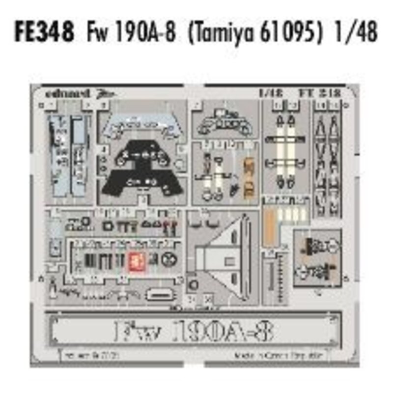 Focke Wulf Fw 190A-8 PRE-PAINTED IN COLOUR! (designed to be assembled with model kits from Tamiya TA61095) This Zoom set is a si