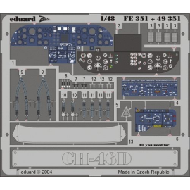 Boeing CH-46D Sea Knight PRE-PAINTED IN COLOUR! (designed to be assembled with model kits from Academy) This Zoom set is a simpl