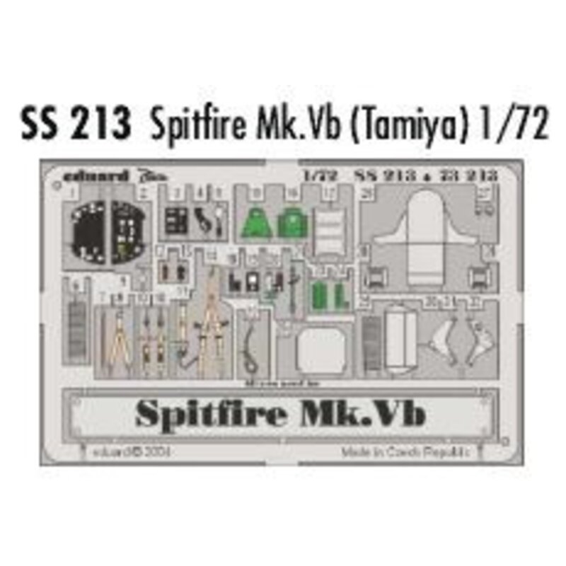 Supermarine Spitfire Mk.VB PRE-PAINTED IN COLOUR! (designed to be assembled with model kits from Tamiya) This Zoom set is a simp