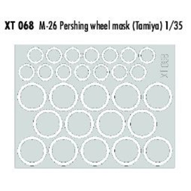 M26 Pershing wheel paint masks (designed to be assembled with model kits from Tamiya)